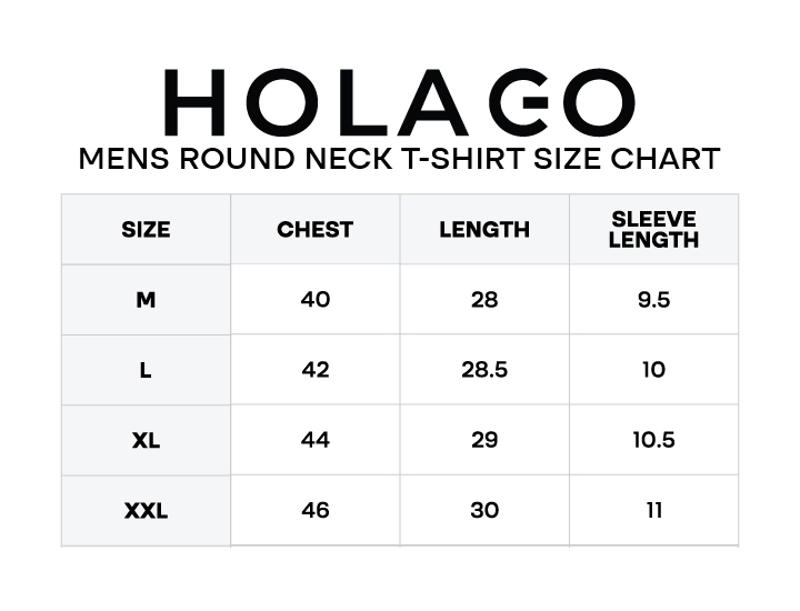 round-neck-t-shirt-size-chart
